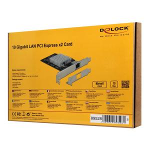 DELOCK κάρτα επέκτασης PCI x2 σε RJ45 Gigabit LAN 89528, 10 Gbps | PC & Αναβάθμιση | elabstore.gr