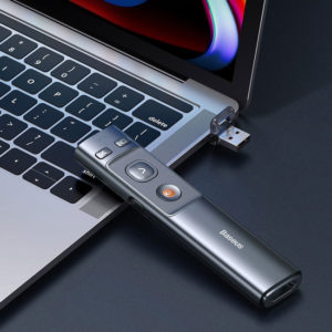 BASEUS τηλεχειριστήριο παρουσιάσεων ACFYB-0G με laser 100m, ασύρματο | eLabstore.gr
