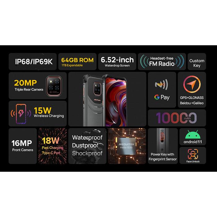 ULEFONE smartphone Power Armor 14, 6.52", 4/64GB, Android 11, μαύρο | eLabstore.gr ULEFONE smartphone Power Armor 14, 6.52", 4/64GB, Android 11, μαύρο | Mobile Συσκευές | elabstore.gr