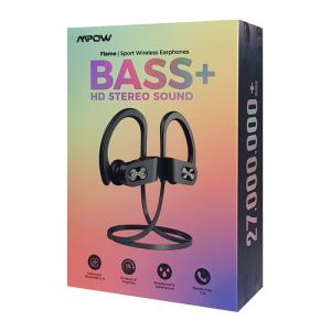 MPOW earphones Flame BH088F, bluetooth, 100mAh, IPX7, μαύρα | Αξεσουάρ κινητών | elabstore.gr
