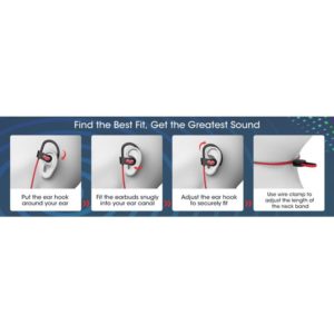 MPOW earphones Flame BH088F, bluetooth, 100mAh, IPX7, μαύρo-κόκκινο | Αξεσουάρ κινητών | elabstore.gr