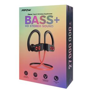 MPOW earphones Flame BH088F, bluetooth, 100mAh, IPX7, μαύρo-κόκκινο | Αξεσουάρ κινητών | elabstore.gr