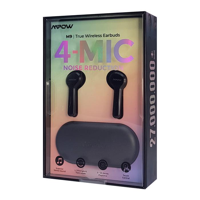 MPOW earphones με θήκη φόρτισης M9 BH413A, True Wireless, μαύρα | eLabstore.gr MPOW earphones με θήκη φόρτισης M9 BH413A, True Wireless, μαύρα | Αξεσουάρ κινητών | elabstore.gr