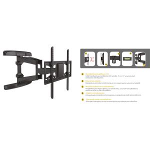 BRUNO επιτοίχια βάση BRN-0052, για οθόνη, 42"-70", 45kg | Εικόνα & Ήχος | elabstore.gr