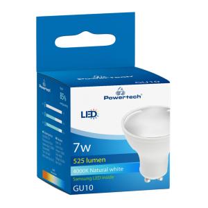 POWERTECH LED λάμπα spot GU10-002, 7W, 4000K, GU10, Samsung LED | Φωτισμός | elabstore.gr