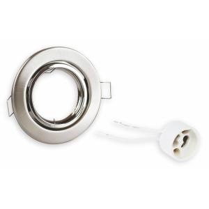 POWERTECH μεταλλικό πλαίσιο spot & ντουί GU10-003, χωνευτό, 81x31.5mm | Φωτισμός | elabstore.gr
