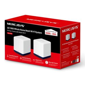 MERCUSYS Mesh Wi-Fi System Halo H50G, 1.9Gbps Dual Band, 2τμχ, Ver. 1.0 | Δικτυακά | elabstore.gr