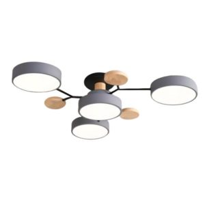 POWERTECH LED φωτιστικό οροφής HLL-0043, 48W, 3800lm, 4x Φ18cm, γκρι | Φωτισμός | elabstore.gr