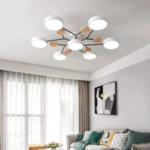 POWERTECH LED φωτιστικό οροφής HLL-0046, 84W, 6700lm, 7x Φ18cm, λευκό | Φωτισμός | elabstore.gr