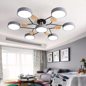 POWERTECH LED φωτιστικό οροφής HLL-0047, 84W, 6700lm, 7x Φ18cm, γκρι | Φωτισμός | elabstore.gr