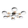 POWERTECH LED φωτιστικό οροφής HLL-0047, 84W, 6700lm, 7x Φ18cm, γκρι | Φωτισμός | elabstore.gr