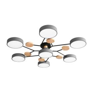 POWERTECH LED φωτιστικό οροφής HLL-0047, 84W, 6700lm, 7x Φ18cm, γκρι | Φωτισμός | elabstore.gr