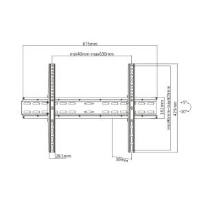 BRATECK επιτοίχια βάση KL25-46T, για οθόνη 37-70", έως 35kg | Εικόνα & Ήχος | elabstore.gr