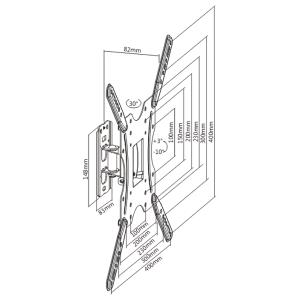 BRATECK επιτοίχια βάση KLA27-440 για οθόνη 32-55", 30kg | Εικόνα & Ήχος | elabstore.gr