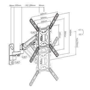 BRATECK επιτοίχια βάση LDA33-442, για οθόνη 23"-55", 30kg | Εικόνα & Ήχος | elabstore.gr