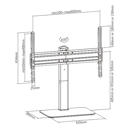 BRATECK βάση γραφείου LDT03-23L, για οθόνη 37"-70", 40kg | eLabstore.gr BRATECK βάση γραφείου LDT03-23L, για οθόνη 37"-70", 40kg | Εικόνα & Ήχος | elabstore.gr