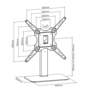 BRATECK βάση γραφείου LDT03-23MA, για οθόνη 23"-55", 40kg | eLabstore.gr