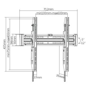 BRATECK Επιτοίχια βαση LP45-46T, για οθόνη 37"-70", έως 50kg | eLabstore.gr BRATECK Επιτοίχια βαση LP45-46T, για οθόνη 37"-70", έως 50kg | Εικόνα & Ήχος | elabstore.gr