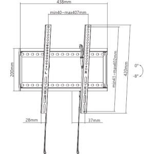 BRATECK Επιτοίχια βάση LP72-44T, για οθόνη 32"-70", έως 75kg | eLabstore.gr BRATECK Επιτοίχια βάση LP72-44T, για οθόνη 32"-70", έως 75kg | eLabstore.gr