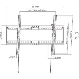 BRATECK Επιτοίχια βάση LP72-46T, για οθόνη 37"-80", έως 75kg | eLabstore.gr