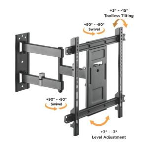 BRATECK επιτοίχια βάση LPA61-443 για οθόνη 32-70", full-motion, 50kg | Εικόνα & Ήχος | elabstore.gr