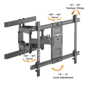 BRATECK επιτοίχια βάση LPA61-466 για οθόνη 37-80", full-motion, 60kg | Εικόνα & Ήχος | elabstore.gr
