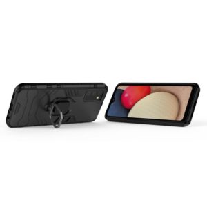 POWERTECH Θήκη Ring Armor MOB-1673 για Samsung A02s, μαύρη | Αξεσουάρ κινητών | elabstore.gr