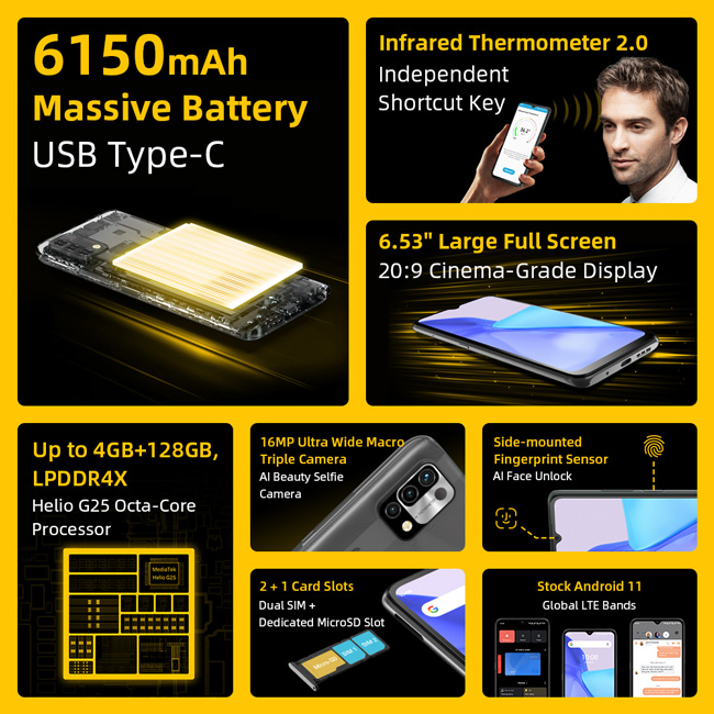 UMIDIGI smartphone Power 5, 6.53", 3/64GB, Android 11, 6150 mAh, μπλε | eLabstore.gr UMIDIGI smartphone Power 5, 6.53", 3/64GB, Android 11, 6150 mAh, μπλε | Mobile Συσκευές | elabstore.gr