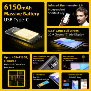 UMIDIGI smartphone Power 5, 6.53", 3/64GB, Android 11, 6150 mAh, πράσινο | Mobile Συσκευές | elabstore.gr
