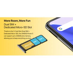 UMIDIGI smartphone Power 5, 6.53", 3/64GB, Android 11, 6150 mAh, γκρι | Mobile Συσκευές | elabstore.gr