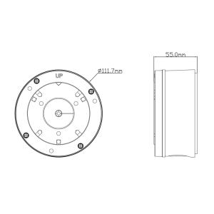 TVT βάση κάμερας TD-YXH0103, μεταλλική, IP65, Φ112 x 55mm, λευκή | eLabstore.gr TVT βάση κάμερας TD-YXH0103, μεταλλική, IP65, Φ112 x 55mm, λευκή | Κλειστό Κύκλωμα CCTV | elabstore.gr