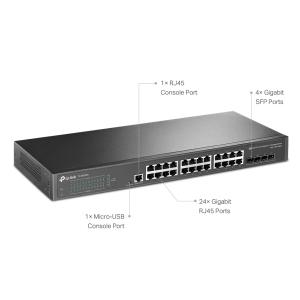 TP-LINK JetStream L2+ managed switch TL-SG3428, 24-Port Gigabit, Ver.2.0 | Δικτυακά | elabstore.gr