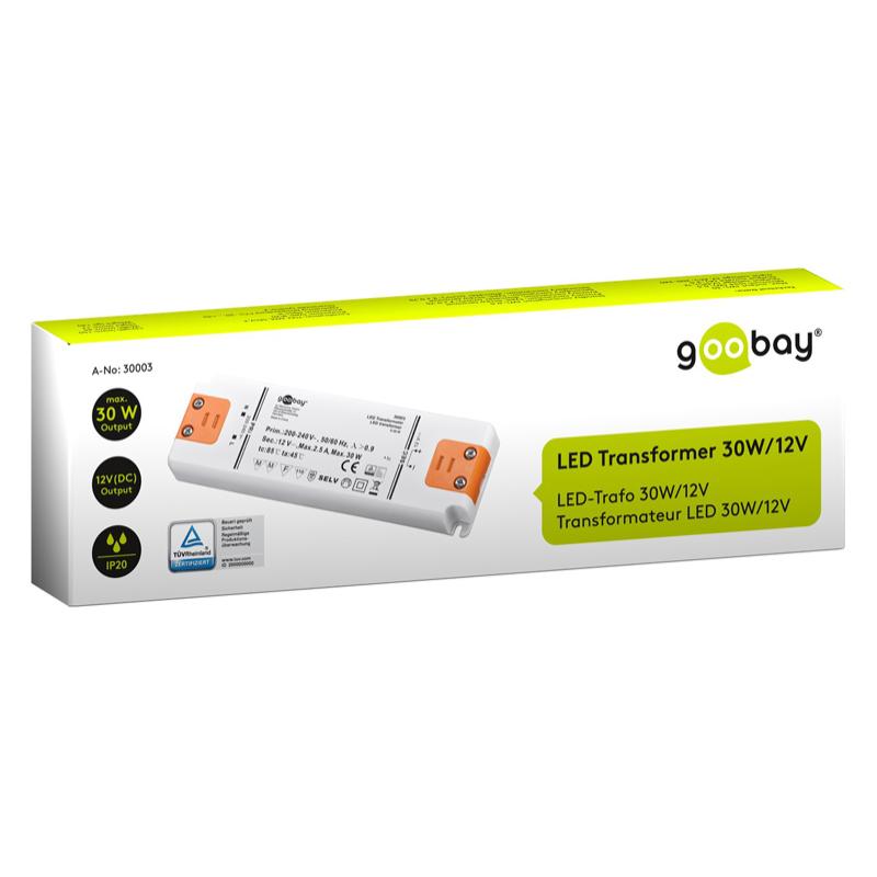 GOOBAY μετασχηματιστής LED 30003, 12V, 30W, IP20 | eLabstore.gr GOOBAY μετασχηματιστής LED 30003, 12V, 30W, IP20 | Φωτισμός | elabstore.gr