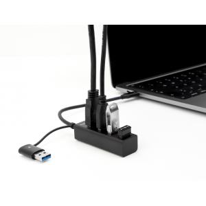 DELOCK USB hub 63828 4x USB 3.2 Gen 1, 5Gbps, μαύρο | Συνοδευτικά PC | elabstore.gr