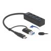 DELOCK USB hub 63828 4x USB 3.2 Gen 1, 5Gbps, μαύρο | eLabstore.gr DELOCK USB hub 63828 4x USB 3.2 Gen 1, 5Gbps, μαύρο | Συνοδευτικά PC | elabstore.gr