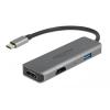 DELOCK αντάπτορας USB Type-C σε USB & 2x HDMI 87780, 480Mbps, 4K, γκρι | Συνοδευτικά PC | elabstore.gr