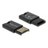 DELOCK card reader USB 2.0 91603 για κάρτες μνήμης micro SD, μαύρο | Συνοδευτικά PC | elabstore.gr
