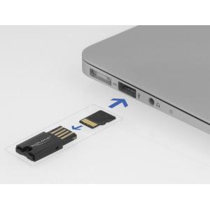 DELOCK card reader USB 2.0 91603 για κάρτες μνήμης micro SD, μαύρο | Συνοδευτικά PC | elabstore.gr