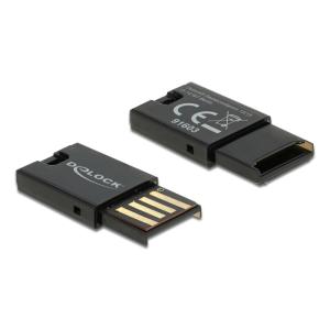 DELOCK card reader USB 2.0 91603 για κάρτες μνήμης micro SD, μαύρο | Συνοδευτικά PC | elabstore.gr