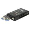 DELOCK card reader USB 3.2 91758 για CF/SD/Micro SD/MS/M2/xD, μαύρο | Συνοδευτικά PC | elabstore.gr