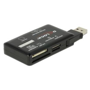 DELOCK card reader USB 3.2 91758 για CF/SD/Micro SD/MS/M2/xD, μαύρο | Συνοδευτικά PC | elabstore.gr