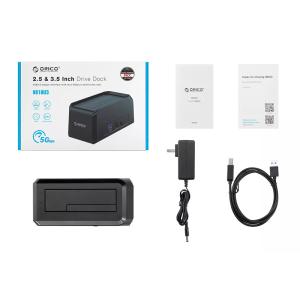 ORICO docking station για 2.5" & 3.5" HDD/SSD 9818U3 USB3.0, 18TB, μαύρο | Συνοδευτικά PC | elabstore.gr