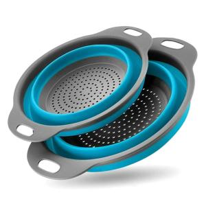 Σετ σουρωτήρια τροφίμων AG659J, Φ 24cm & 19.5cm, μπλε, 2τμχ | Οικιακές & Προσωπικές Συσκευές | elabstore.gr