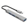 ORICO USB Type-C hub AH-12F, 3x USB ports, TF port, γκρι | Συνοδευτικά PC | elabstore.gr