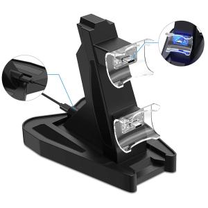 Βάση φόρτισης gamepad AK286C για 2x PS5 DualSense, μαύρη | Συνοδευτικά PC | elabstore.gr