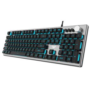 AULA Gaming πληκτρολόγιο F2028, RGB, μαύρο-ασημί | Συνοδευτικά PC | elabstore.gr