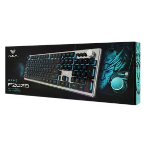 AULA Gaming πληκτρολόγιο F2028, RGB, μαύρο-ασημί | Συνοδευτικά PC | elabstore.gr