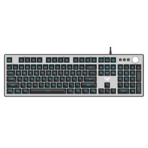 AULA Gaming πληκτρολόγιο F2028, RGB, μαύρο-ασημί | Συνοδευτικά PC | elabstore.gr