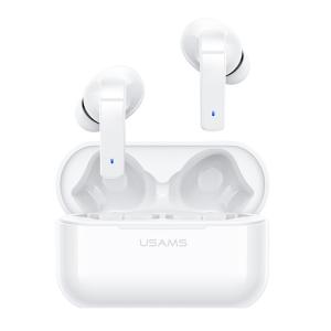 USAMS earphones με θήκη φόρτισης LY06, True Wireless, ANC, λευκά | Αξεσουάρ κινητών | elabstore.gr