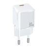 USAMS φορτιστής τοίχου T45, USB Τype-C, Super Si, PD, QC, 30W, λευκός | Αξεσουάρ κινητών | elabstore.gr